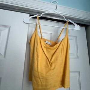 Square neck yellow tank